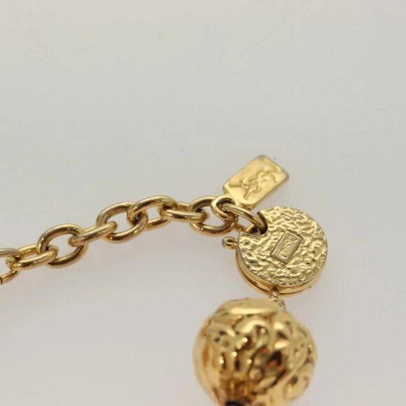 SAINT LAURENT Necklace Metal Gold Auth - Picture 9 of 14